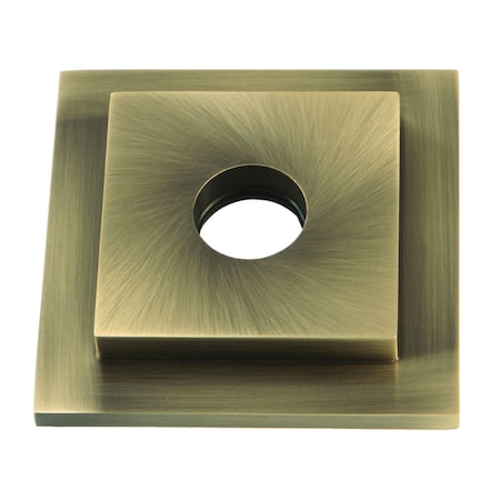 Kingston Brass Claremont Heavy Duty Square Solid Cast Brass Shower Flange, Brass FLSQUARE3